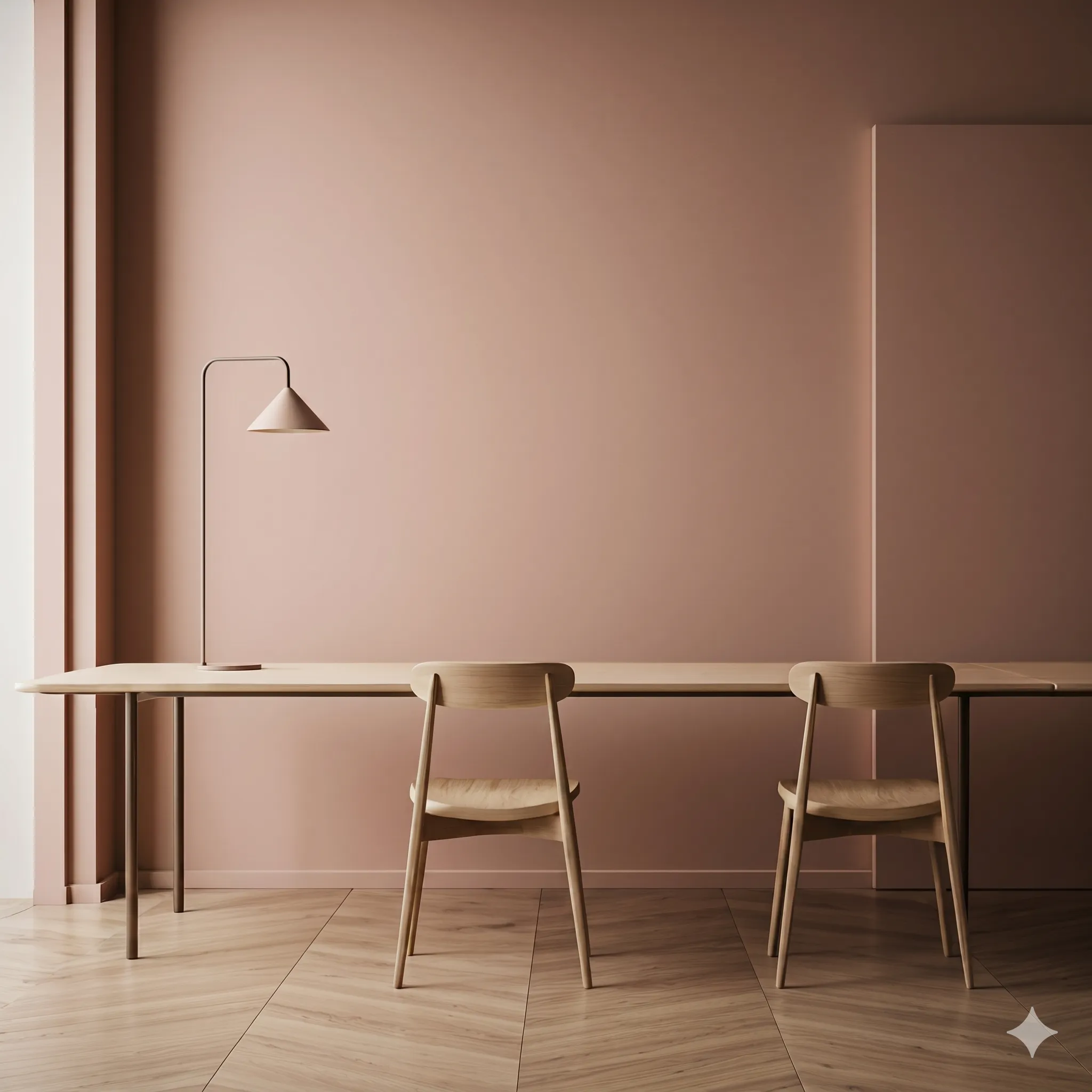 Elegant minimalist office or classroom interior